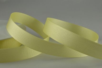 Y874-16mm Yellow Cream Grosgrain Ribbon x 20 Metre Rolls!