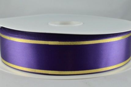 25mm & 28mm Rosette Tramline Ribbon x 100 metre Rolls!!-25mm-48 Purple-100 Metres