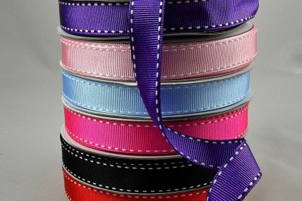 55122 - 16mm grosgrain with a White saddle stitch x 20mts