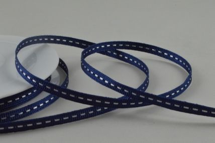 TEST Y642-5mm Blue Centre Stitched Grosgrain Ribbon x 20 Metre Rolls!