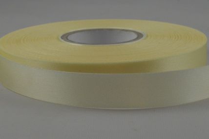 Y545 - 65mm Cream cut edge Quality polyester satin x 50 Metre Rolls!