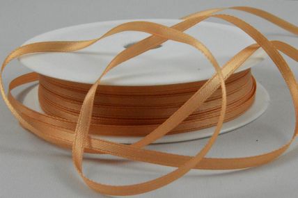 W24 - 3mm Beige Double Sided Satin Ribbon x 50 Metre Rolls!