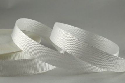 Y873-16mm White Grosgrain Ribbon x 20 Metre Rolls!