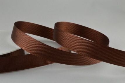 Y871 - 10mm Brown Grosgrain Ribbon x 20 Metre Rolls!