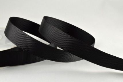 Y870 - 6mm Black Grosgrain Ribbon x 20 Metre Rolls!