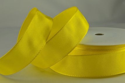 Y820 - 40mm Wired High Quality Woven Florist Ribbon x 25 metre rolls!!-40mm-13 Daffodil-25 Metres